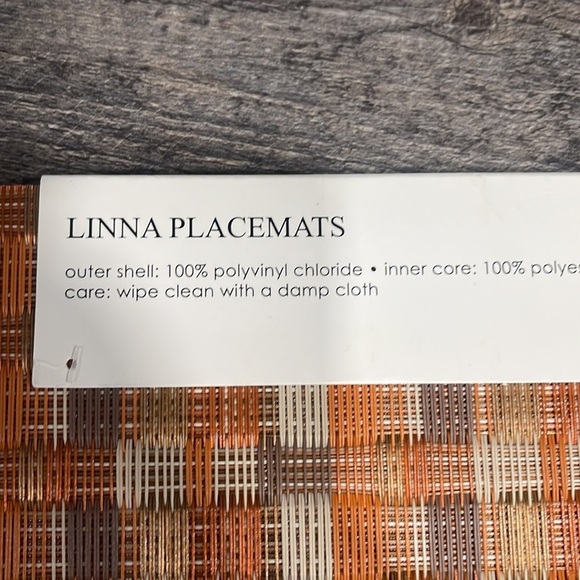 Linna placemats 4 set of woven vinyl - Picture 5 of 6